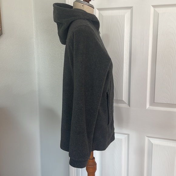 Columbia fleece jacket hood full zipper charcoal gray size L unisex - Picture 6 of 12